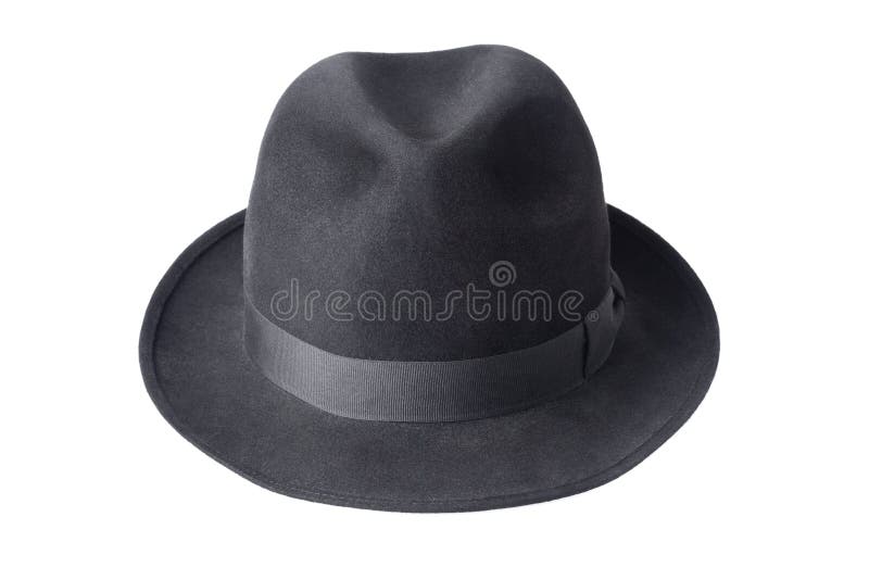 Chapéu De Feltro Masculino Preto Isolado No Branco Imagem de Stock - Imagem  de chapéu, branco: 40887859
