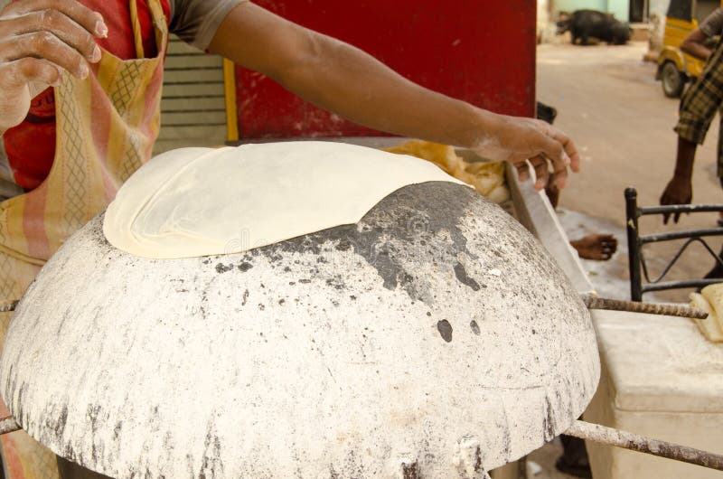 Chapati Bread Making, Hyderabad Stock Photo Image of food, indian