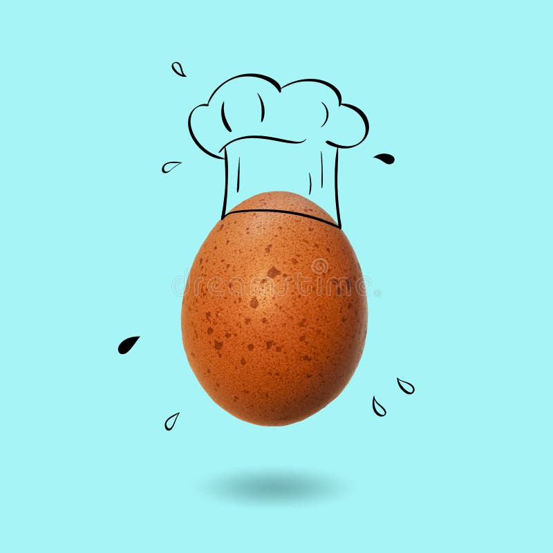 Chapeau de chef avec l'oeuf illustration stock Chapeau de chef avec l'oeuf illustration stock