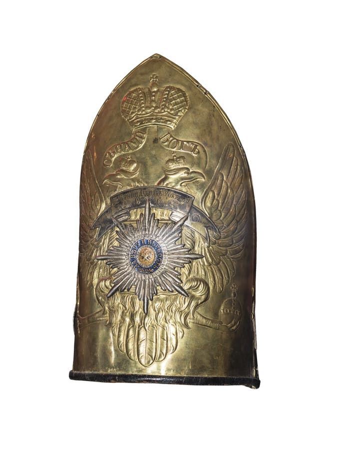 Chapeau de grenadier que les rangs inférieurs des gardes de vie Pavlovsky réglementent photos libres de droits Chapeau de grenadier que les rangs inférieurs des gardes de vie Pavlovsky réglementent photos libres de droits