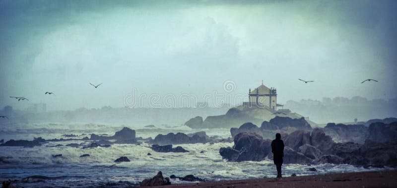 Chapel of the Lord of the Rock in Miramar royalty free stock photography Chapel of the Lord of the Rock in Miramar royalty free stock photography