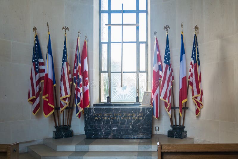 The Chapel at the Normandy American Cemetery and Memorial Editorial ...