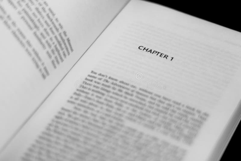 Chapitre un, le début image libre de droits Chapitre un, le début image libre de droits