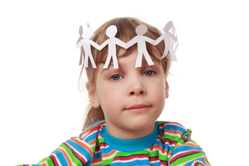 Chaplet Garland Girl Little Стоковое Изображение изображение