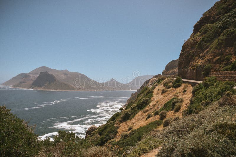 Chapman's Peak Drive scenic view in Cape Town. royalty free stock photos