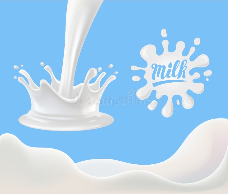 Chapoteo de la leche del vector libre illustration
