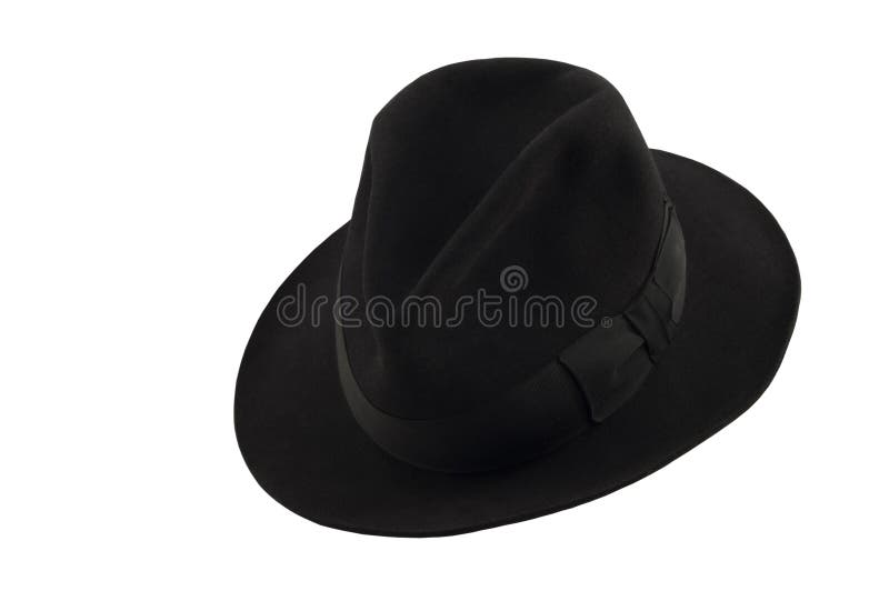 Chapéu negro do ` s dos homens fotografia de stock Chapéu negro do ` s dos homens fotografia de stock