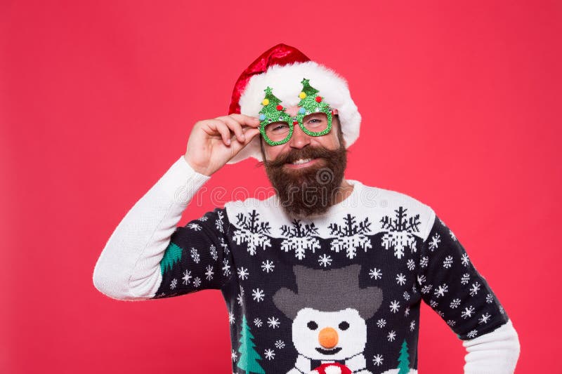 Chaque Père Noël a Besoin D'une Paire De Ces Accessoires Joyeux Santa  Portant Des Lunettes De Fantaisie Homme Barbu à La Fête Des Image stock -  Image du chapeau, émotions: 164972047