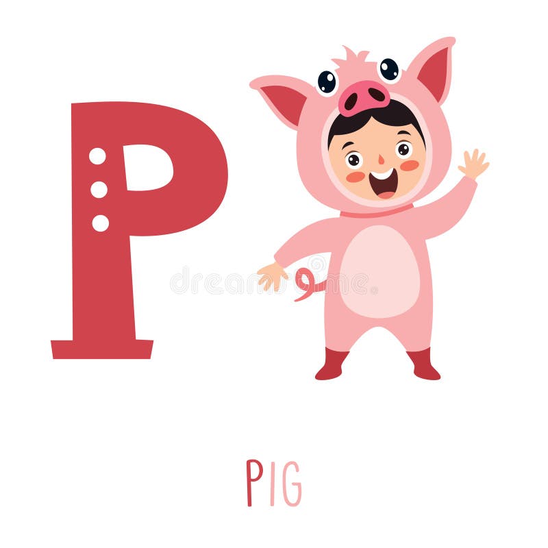 Character in Animal Costume Showing Alphabet Letter Stock Vector -  Illustration of figurines, animals: 203320729