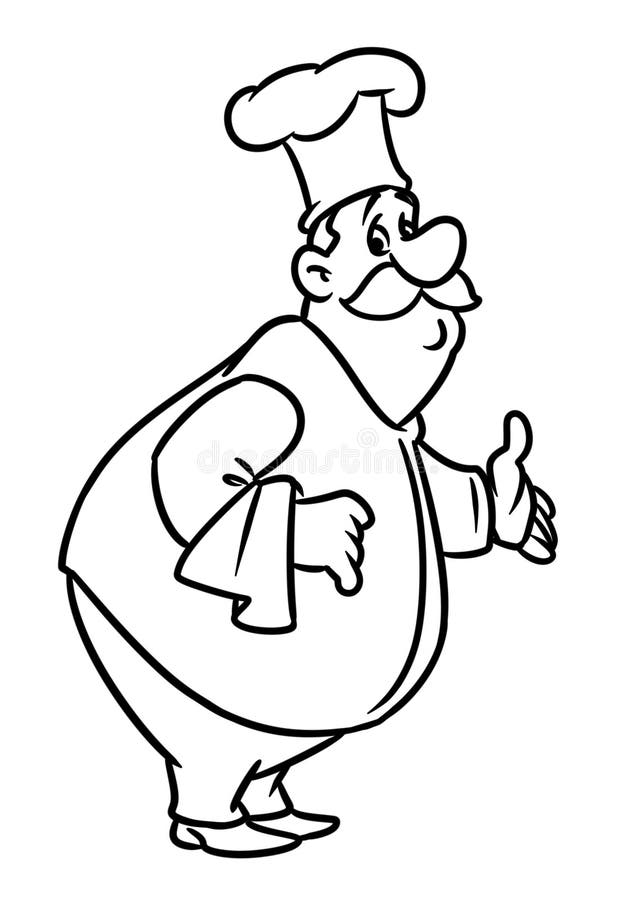 Free Coloring Printable Pages Of Fat Chef