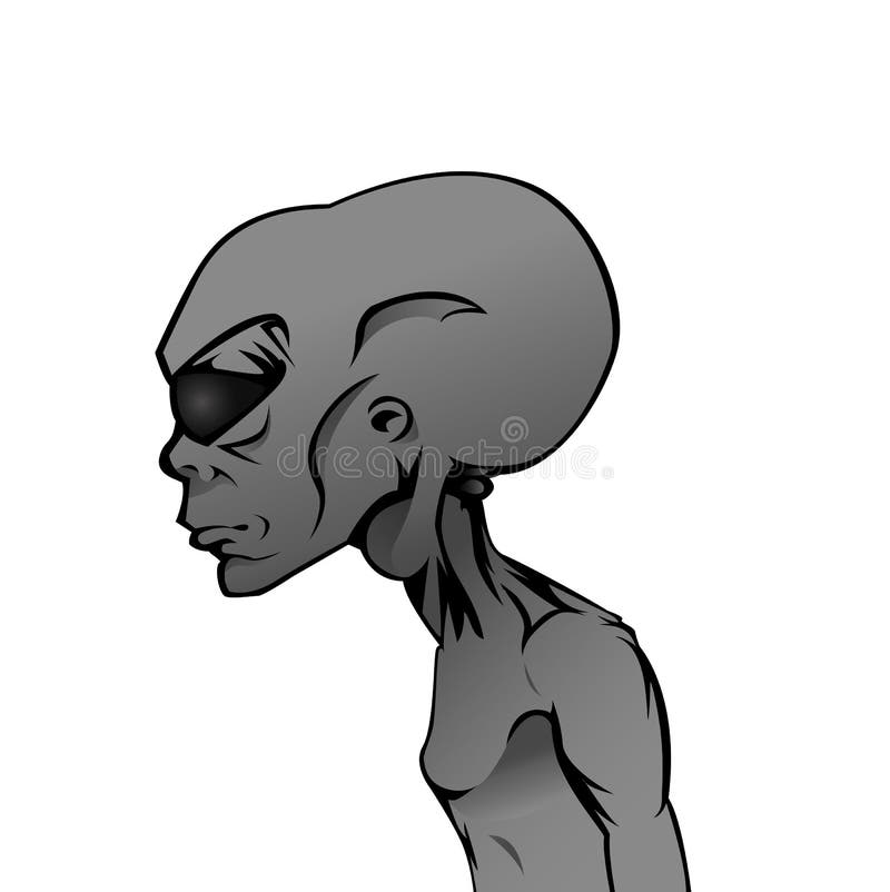 Character Grey Alien stock vector. Illustration of background - 78867656
