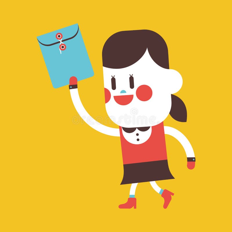 Character Illustration Design. Girl Sending Files Cartoon,eps Stock Vector - Illustration of receiving, transfer: 50978430 Character Illustration Design. Girl Sending Files Cartoon,eps Stock Vector - Illustration of receiving, transfer: 50978430