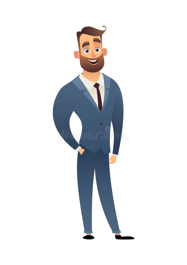 Character Office Worker Man in Business Suit Vector Illustration Cartoon  Style Stock Vector - Illustration of personnel, happy: 129157159