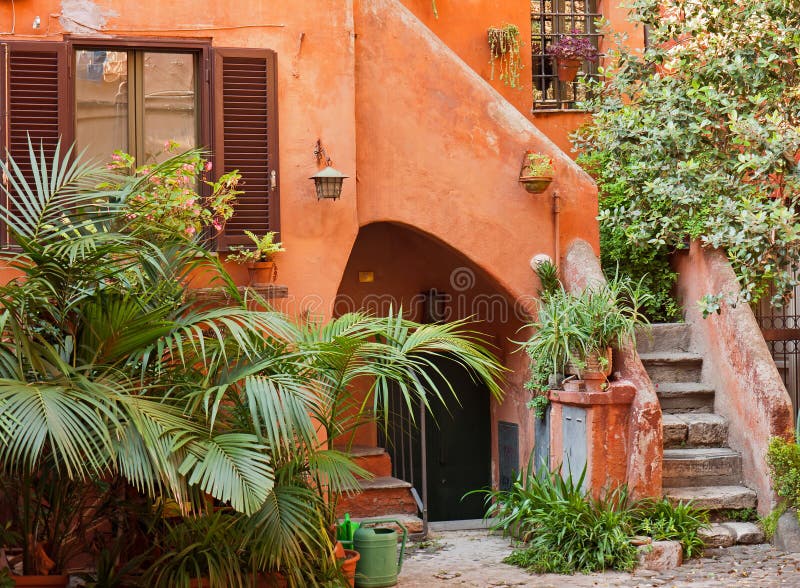 Characteristic courtyard in Italy