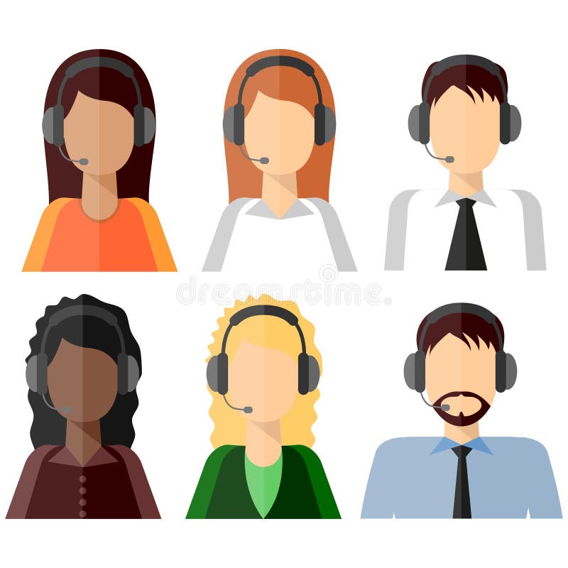 6 characters, Call center, icon