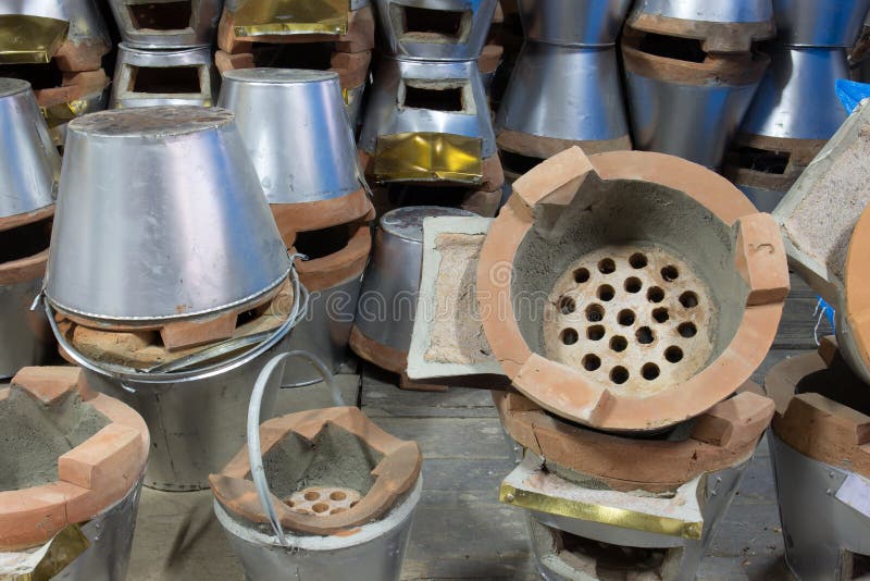 Charcoal Burning Clay Stove In Store Stock Photo Image 63724738