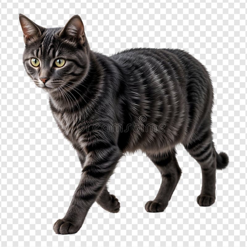 Kitty Christmas: Stripe in Charcoal Kitty Christmas: Stripe in Charcoal