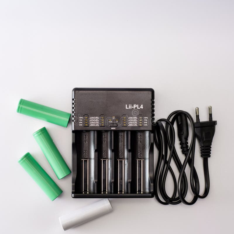 Charger for Various Types of Batteries, Isolated on White Stock Photo Image of electronic