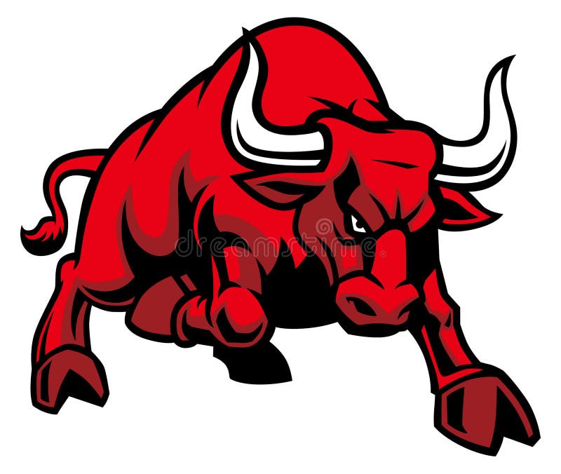 Charging bull stock vector. Illustration of aggressive - 45145496
