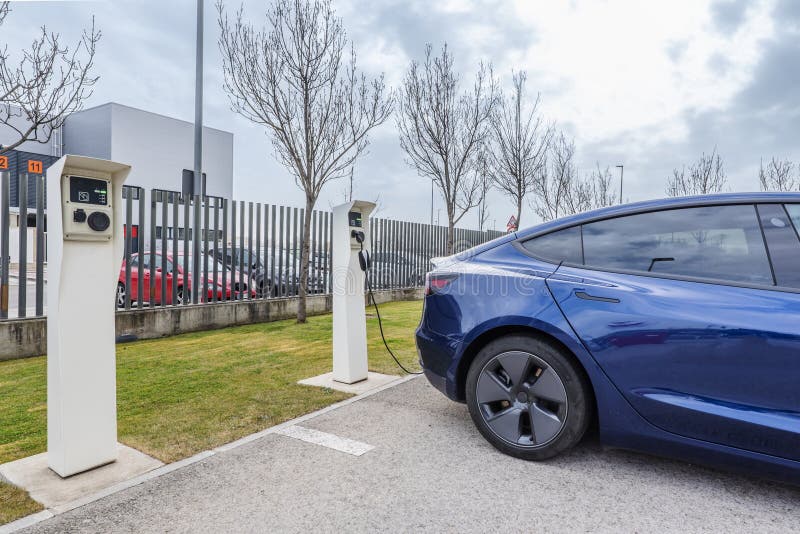 Charging Stations for Electric Vehicles Stock Image Image of recharge
