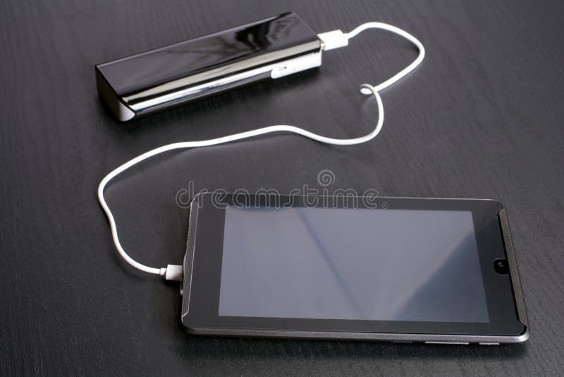 Charging Tablet Pc Isolated Stock Image Image of plugged, newsletter