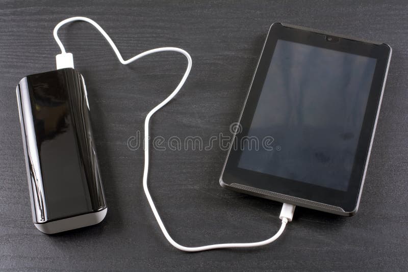 Charging Tablet Pc Isolated Stock Image Image of plugged, newsletter