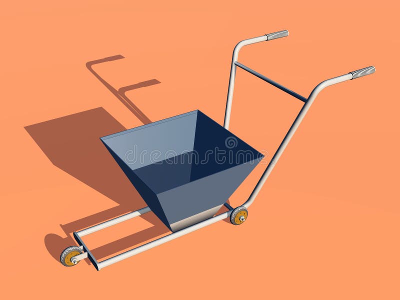 Chariot de marqueur de ruelle sur un fond orange illustration de vecteur Chariot de marqueur de ruelle sur un fond orange illustration de vecteur
