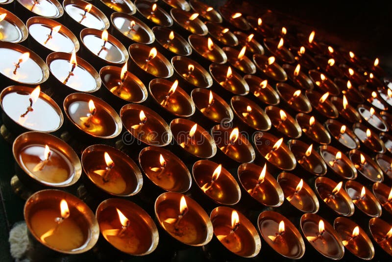Charity. Praying Candles in a Temple. Stock Image Image of abstract