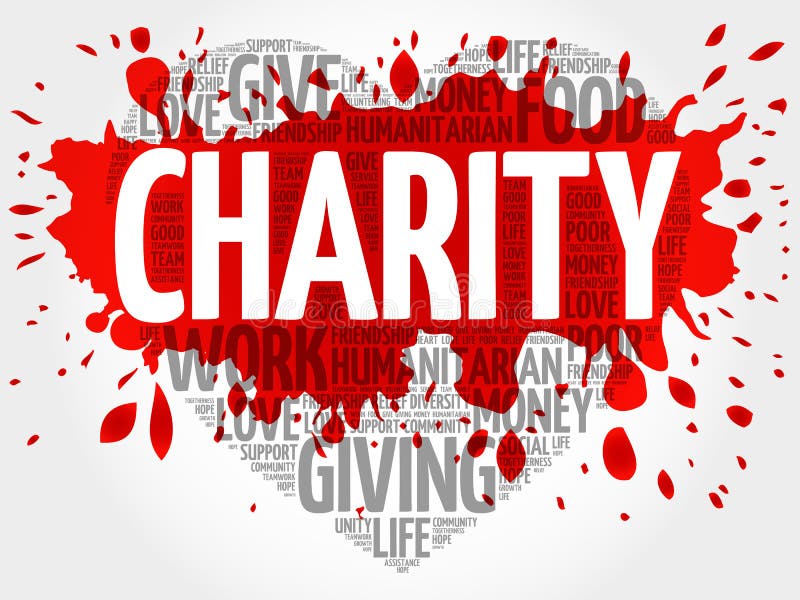 Charity Word Wall Banner stock image. Image of caring 46465995