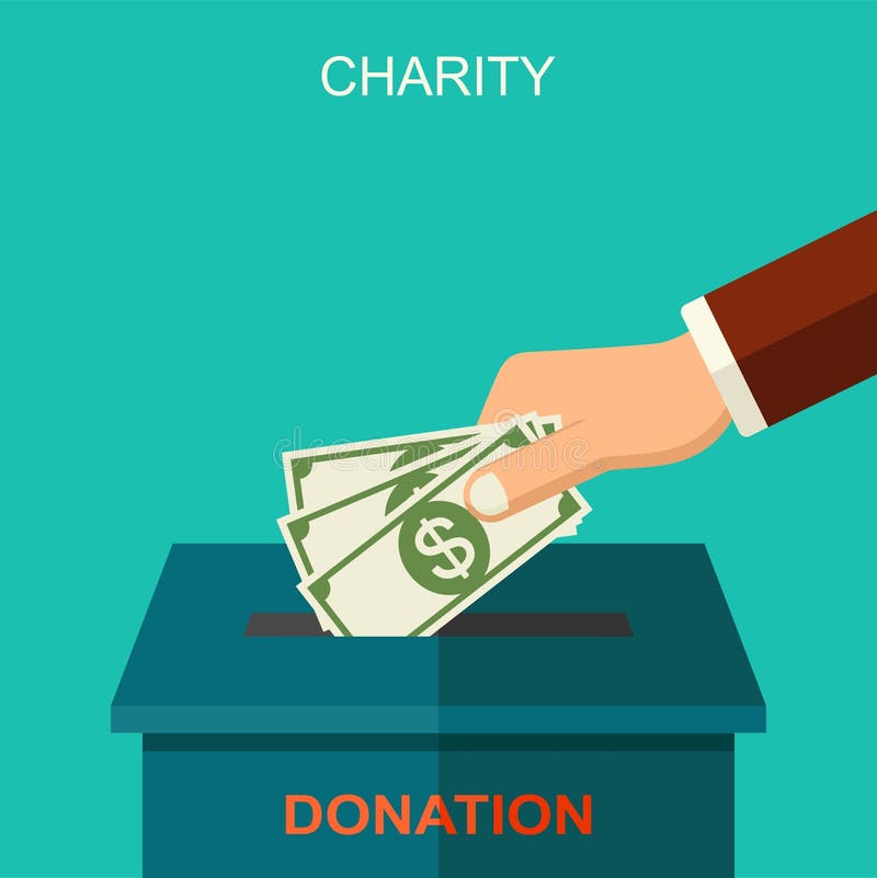 Charité de vecteur et concept de donation Illustration de bannière avec les icônes sociales de charité et de donation et les symb illustration stock Charité de vecteur et concept de donation Illustration de bannière avec les icônes sociales de charité et de donation et les symb illustration stock