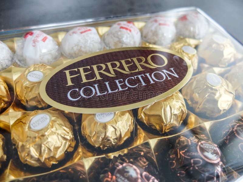 Ferrero Chocolate Pralines Collection Box with Raffaello, Ferrero Rocher  and Rond Noirs Editorial Photography - Image of bonbon, label: 172875157