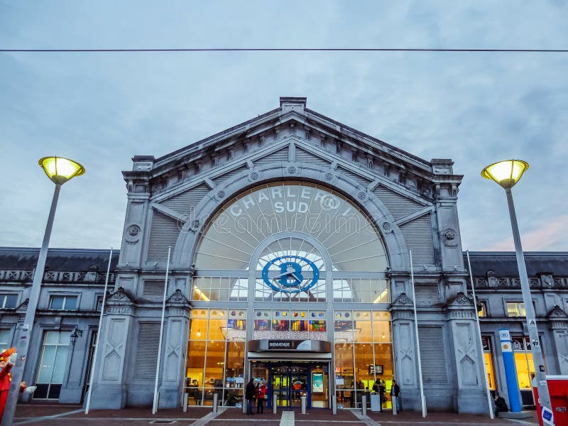 Center Of Charleroi, Belgium Editorial Photography Image of cityhall