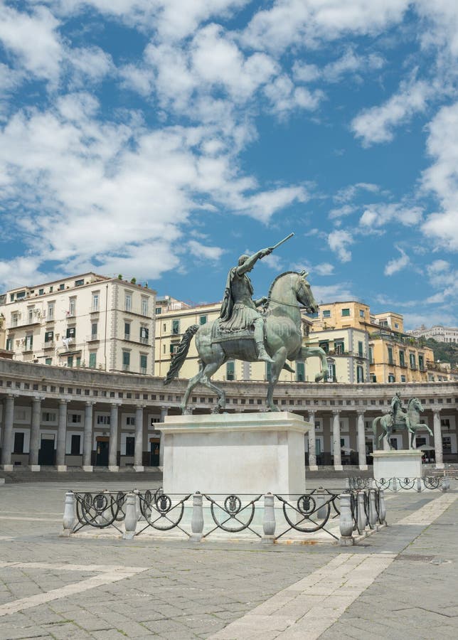 Charles III Borbone Statue in Naples Italy Stock Photo Image of