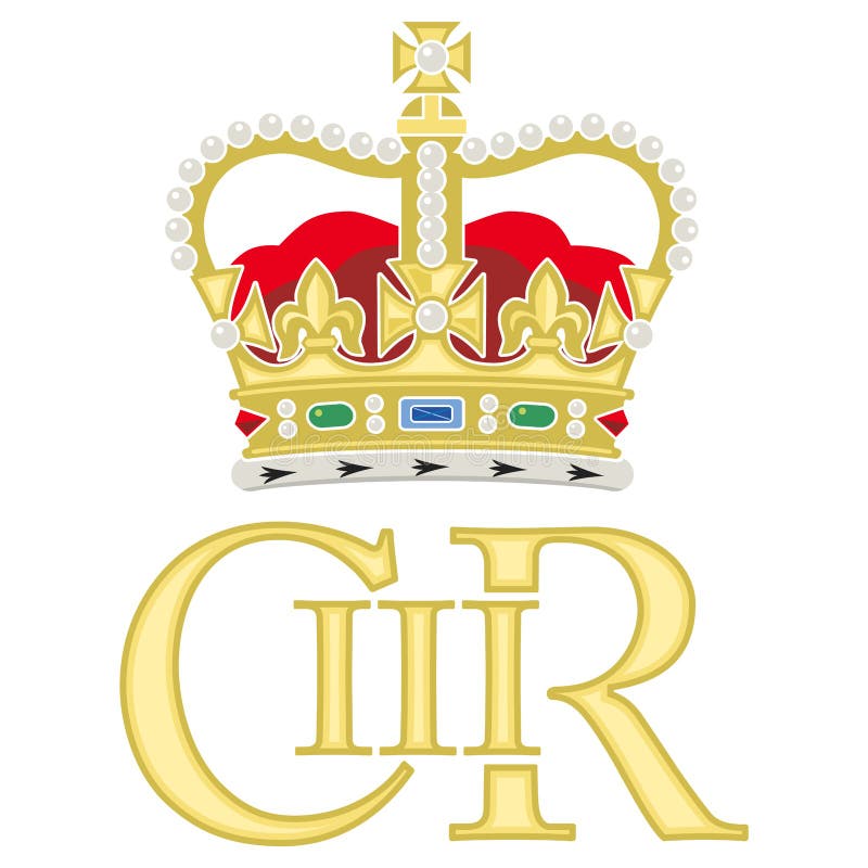 Charles III King of United Kingdom, coronation 2022, portrait silhouette and monogram, vector illustration. Charles III King of United Kingdom, coronation 2022, portrait silhouette and monogram, vector illustration