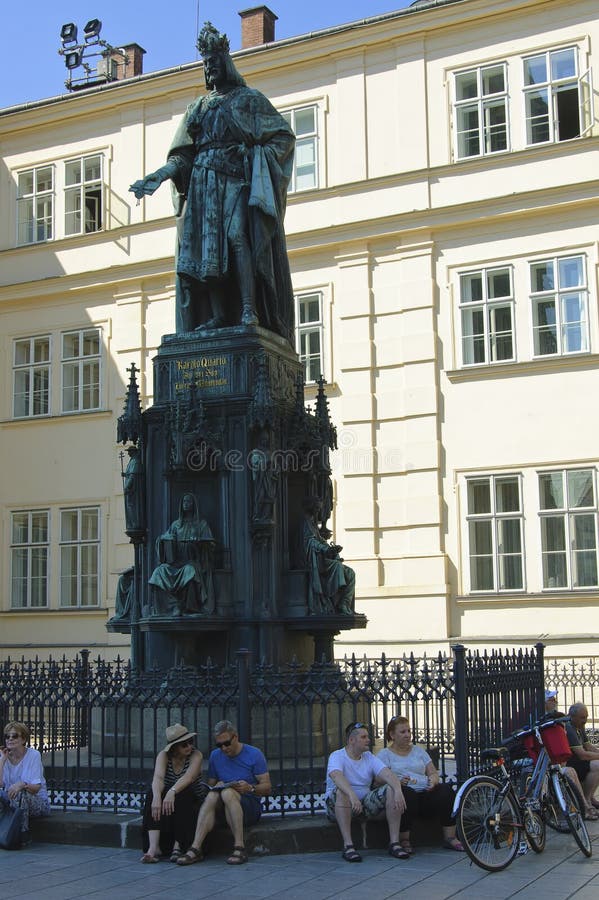 Charles IV Monument stock afbeelding Charles IV Monument stock afbeelding