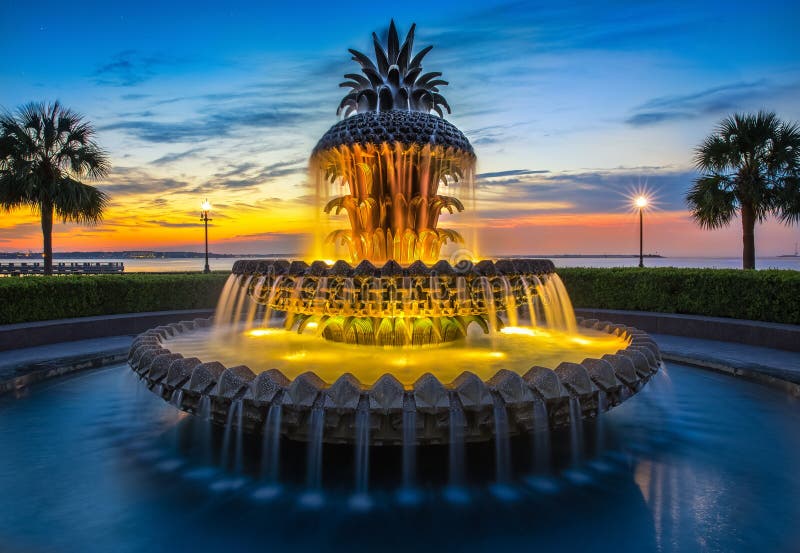 Charleston, fontaine d'ananas de Sc