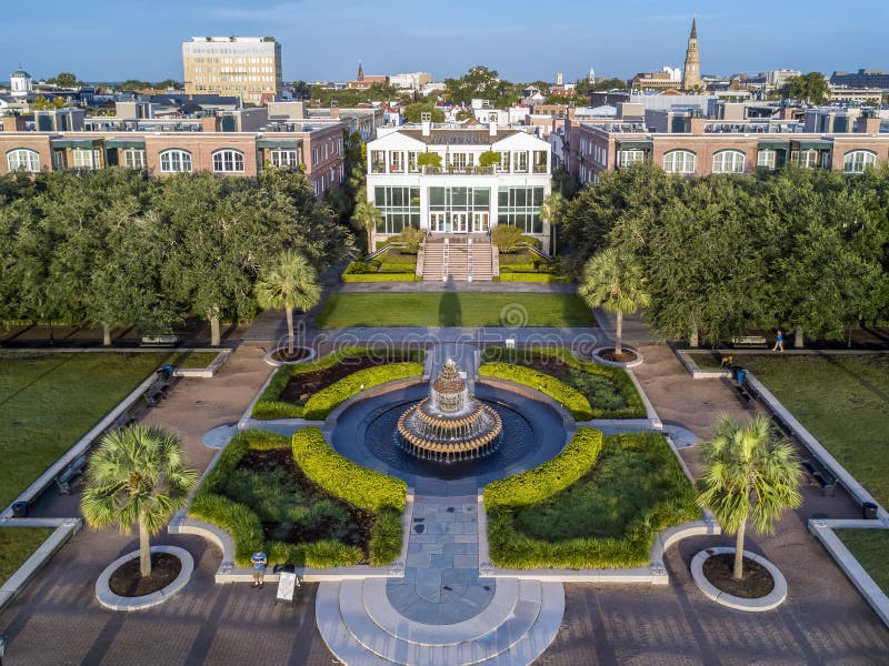 Charleston Sc Skyline During Sunset Stock Photo Image Of Cityscape