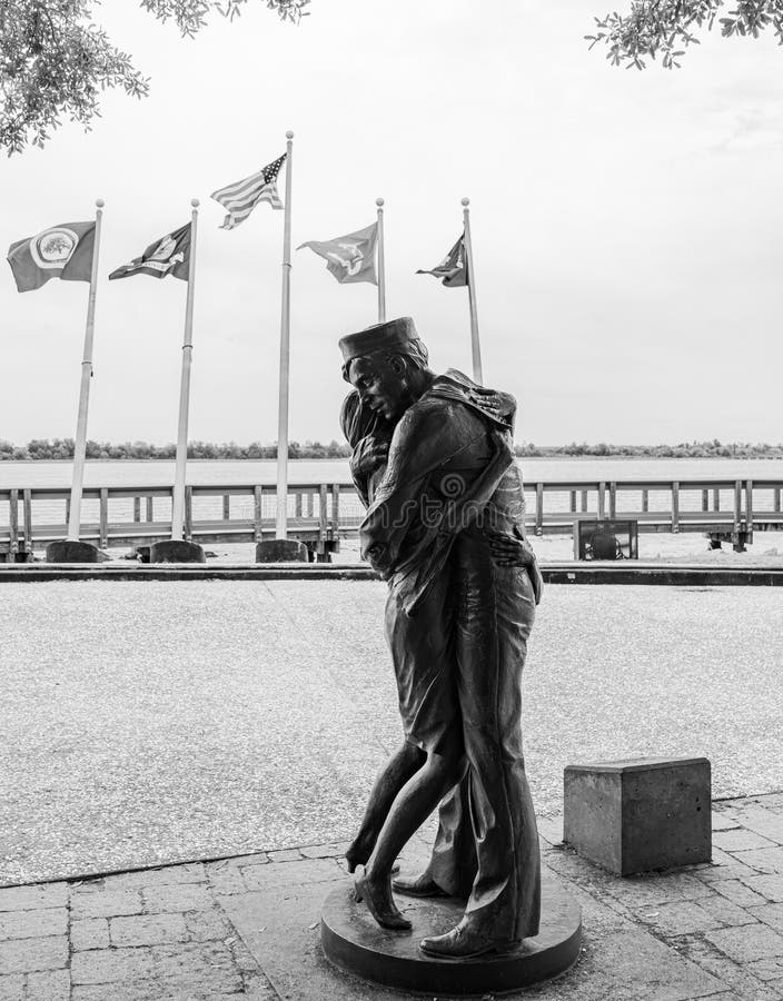 Bronze Statues of Navy Sailors at Museum on the Naval Base in