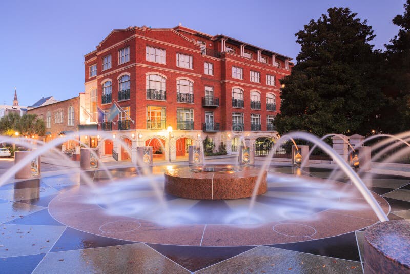 Charleston South Carolina Waterfront Fountain images stock Charleston South Carolina Waterfront Fountain images stock