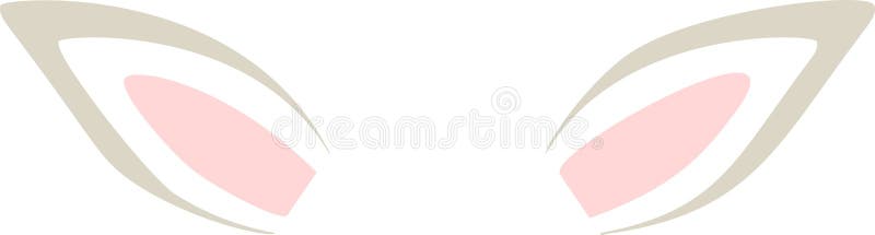Charmante Vektor-Illustration mit zwei bezaubernden, sonnigen Ohren, ideal für die Verstärkung der Oster- und Frühjahrsfeiern. stock abbildung