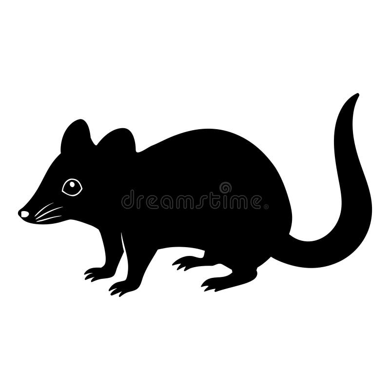 Charmante Vektorkunst mit einem süßen Shrew oder einer Ratte lizenzfreie abbildung