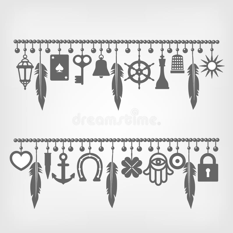 Charmearmbanden met symbolen van goed geluk