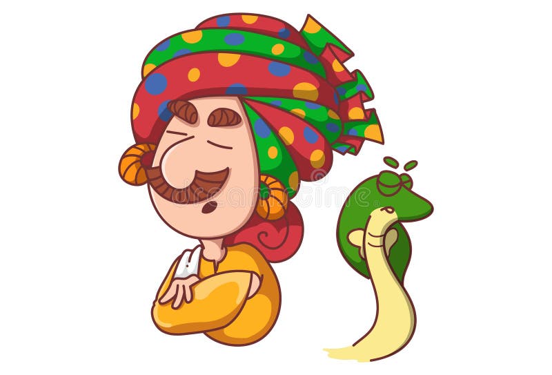 Charmeur de serpent de bande dessinée Illustration illustration de vecteur Charmeur de serpent de bande dessinée Illustration illustration de vecteur