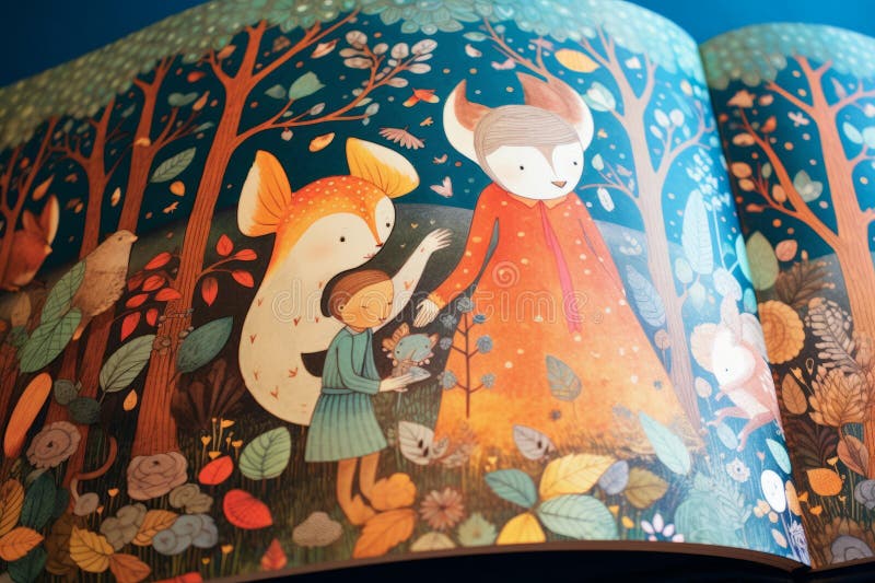 Charming fairy tale, hand drawn picture. Beautiful illustration picture. Generative AI stock illustration