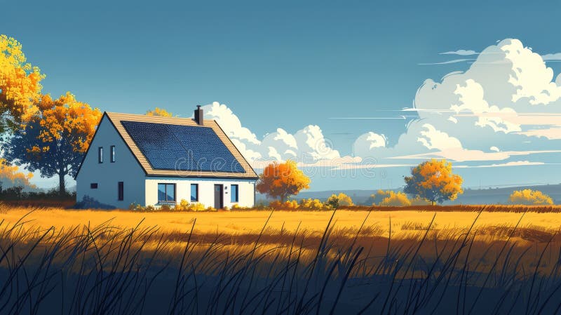 Charming House With Front Pond stock photos