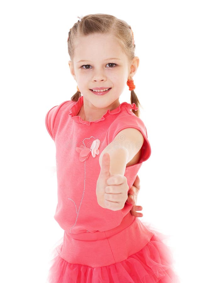 Portrait of a beautiful little girl in a pink dress five years Stock Photo  - Alamy