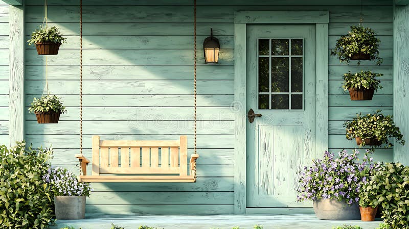 Porch Swing Tiny Flowers in Mint Porch Swing Tiny Flowers in Mint