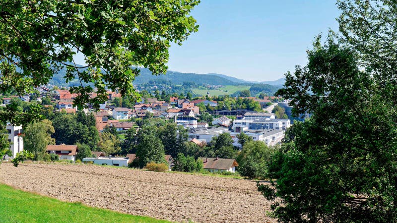 A Charming Small Town in the Bavarian Forest: Viechtach. Germany stock photography