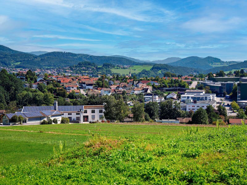 A Charming Small Town in the Bavarian Forest: Viechtach. Germany royalty free stock photography