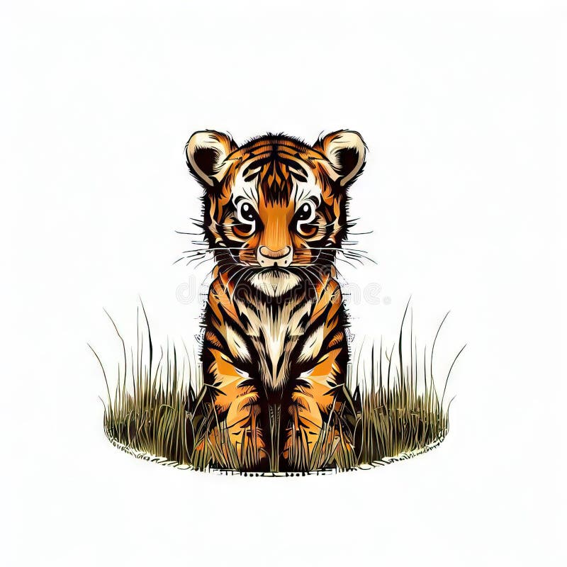 Fermecător tigru iarna timp de joacă generativ ai vector illustration